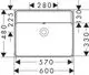 Hansgrohe-Xanuia-Q-Waschtisch-600-480-ohne-Hahnloch-mit-Ueberlauf-Weiss-60240450 gallery number 1